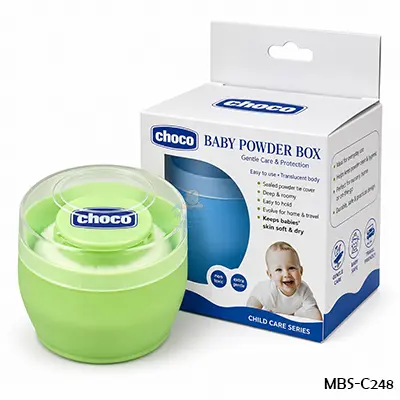 Cihoco Free Drop Baby Powder Puff Case – Green | Mess-Free Baby Care Solution