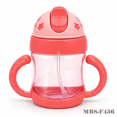 Baby Water Pot with Straw & Pipe – Green | Easy Drinking Training Bottle for Babies Multicolor