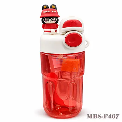 Cute Cartoon Water Bottle With Straw – Fun & Practical Kids Bottle