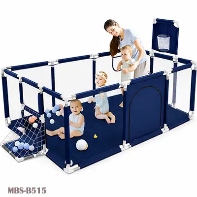 Baby Playpen - Baby Fence for playing Indoor with Safety 4ft 6ft (Navy Blue) China