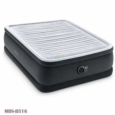 INTEX Air Dura-Beam® Deluxe Comfort-Plush Air Mattress 18" Queen w/ Built-In Electric Pump