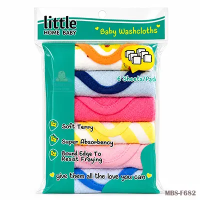 Baby Face Towels Soft Washcloths 6pcs Set (Thailand)