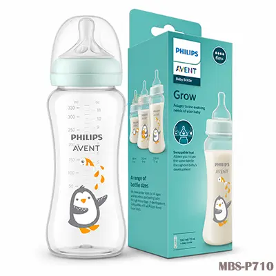 Philips Avent Grow Plastic Feeding Bottle Anti-Colic BPA Free 6M+ Flow Teat – 330ml (India)