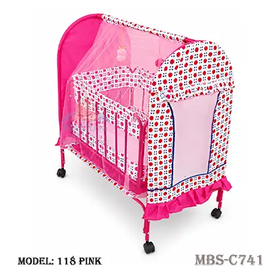 Soft, Safe & Stylish Perfect Baby Cradle Pink - (118 MS)
