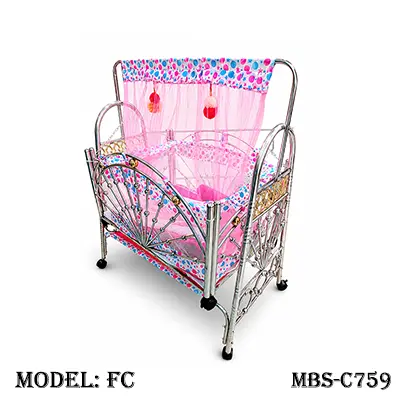 Soft, Safe & Stylish – Perfect Baby Cradle for Your Little Angel Pink (FC SS)