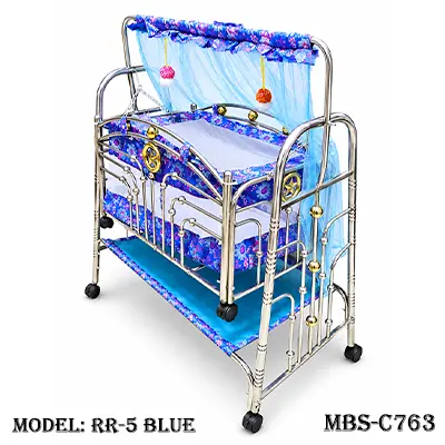 Soft, Safe & Stylish – Perfect Baby Cradle for Your Little Angel Blue (RR SS)