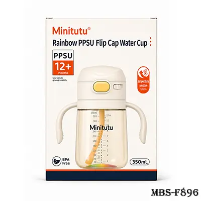 Minitutu 350mL Rainbow PPSU Flip Cap Water Cup – BPA Free, 12+ Months