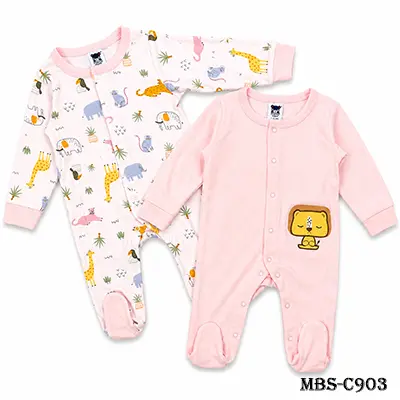 3 Pcs Baby Romper Set – Soft Cotton Full Sleeve Baby Bodysuit Set for Newborns