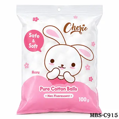 Haru Pure Cotton Balls 100g – Soft & Safe Non-Fluorescent Cotton Balls
