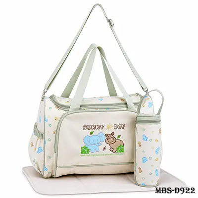 4-in-1 Baby Diaper Bag – Large Diaper & Accessories Bag with Handbag, Mat & Feeder Cover | Cream
