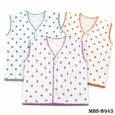 Printed Cotton 3-Piece Deshi Nima – Comfortable Back Opening Baby Dress Set