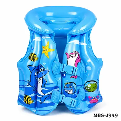 Kids Baby Inflatable Life Jacket L Size – PVC Swimming Vest for Children, Multicolor