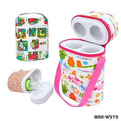 Baby Milk Bottle Insulated Bag – Double Bottle Thermal Holder with Shoulder Strap for Travel