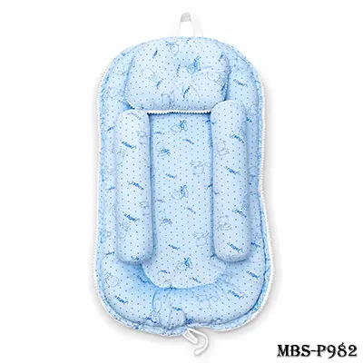 Baby Crib Bedding – Blue Baby Bed Protector, Newborn Safety Bedding, Portable Travel Bed & Crib Bedding Set for Infants