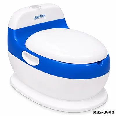 Simulation Musical Baby Potty Toilet – Musical Training Potty Chair for Toddlers & Kids, Realistic Design, Comfortable Baby Toilet Training Seat – Blue