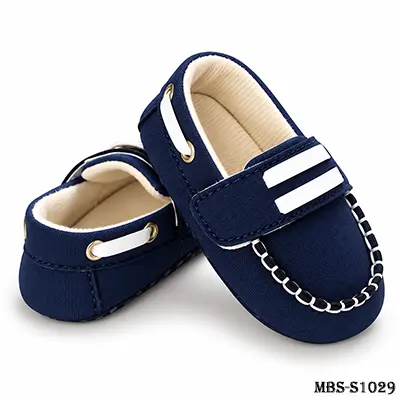 Newborn Baby Soft Sole Shoes 0-1 Years – Velcro Toddler Walking Shoes, Lightweight Casual Footwear – Navy Blue, 11cm/12cm/13cm