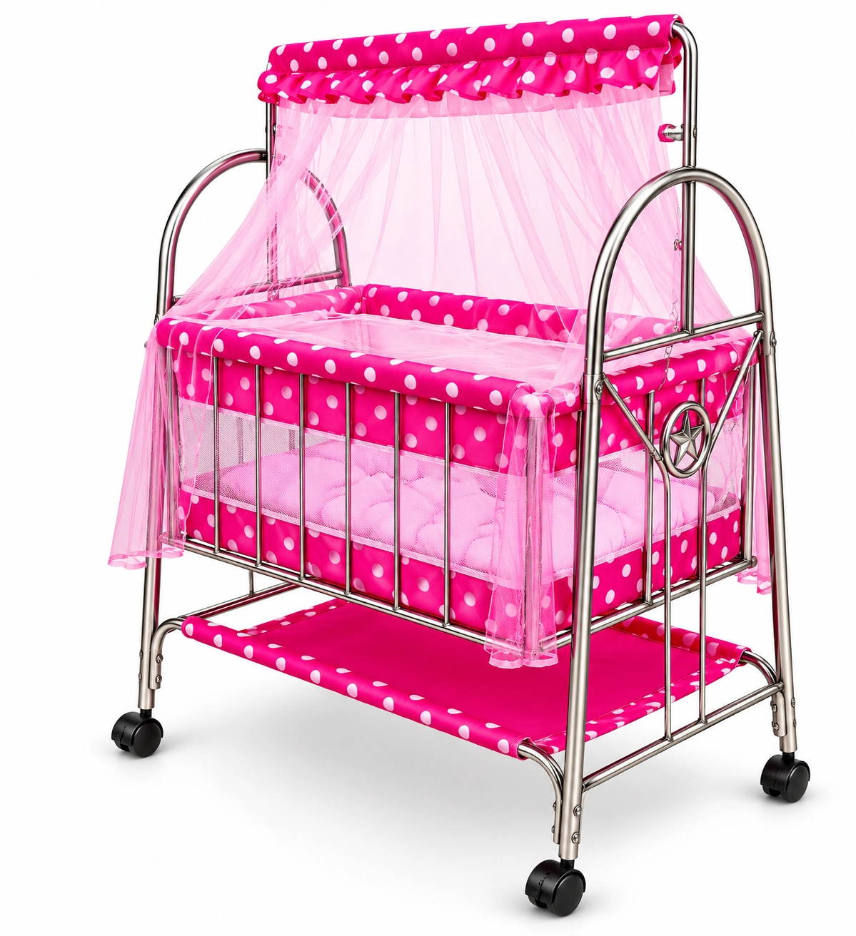 Soft, Safe & Stylish – Perfect Baby Cradle for Your Little Angel Pink (2020 SS)